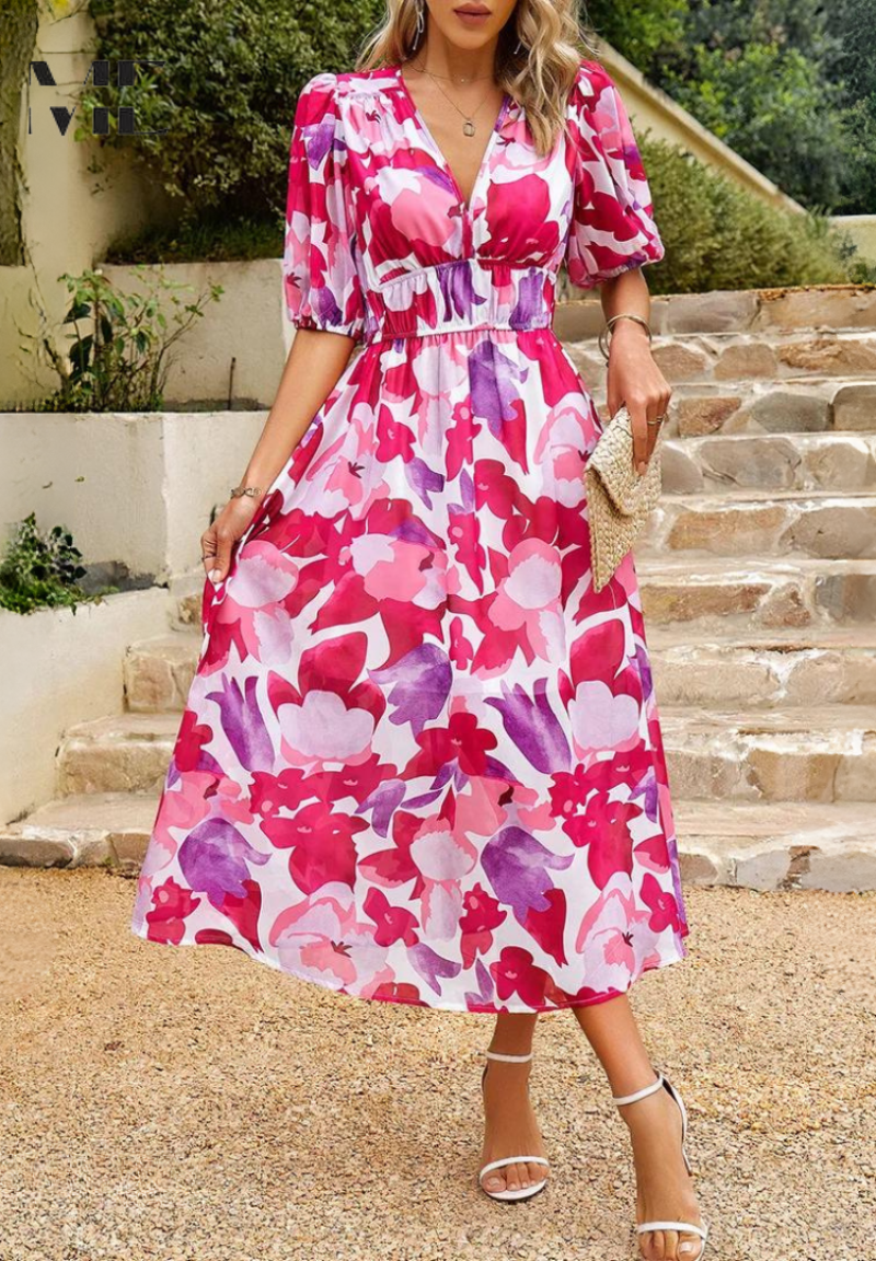 Romantisches Blumenkleid Damen