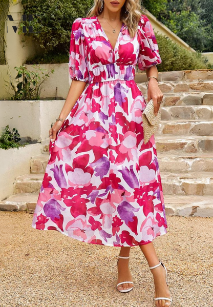 Romantisches Blumenkleid Damen