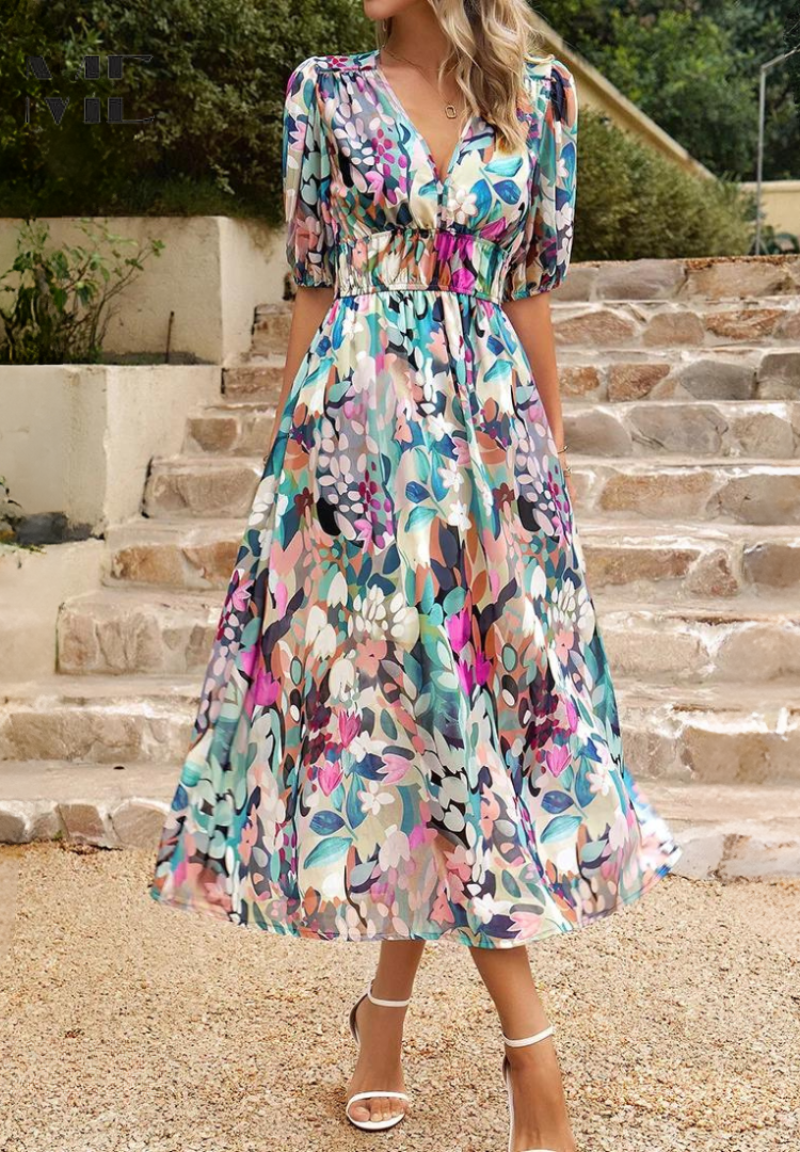 Florales Kleid Damen für den Sommer