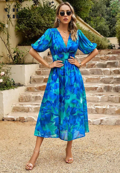 Sommerkleid Damen mit floralem Muster