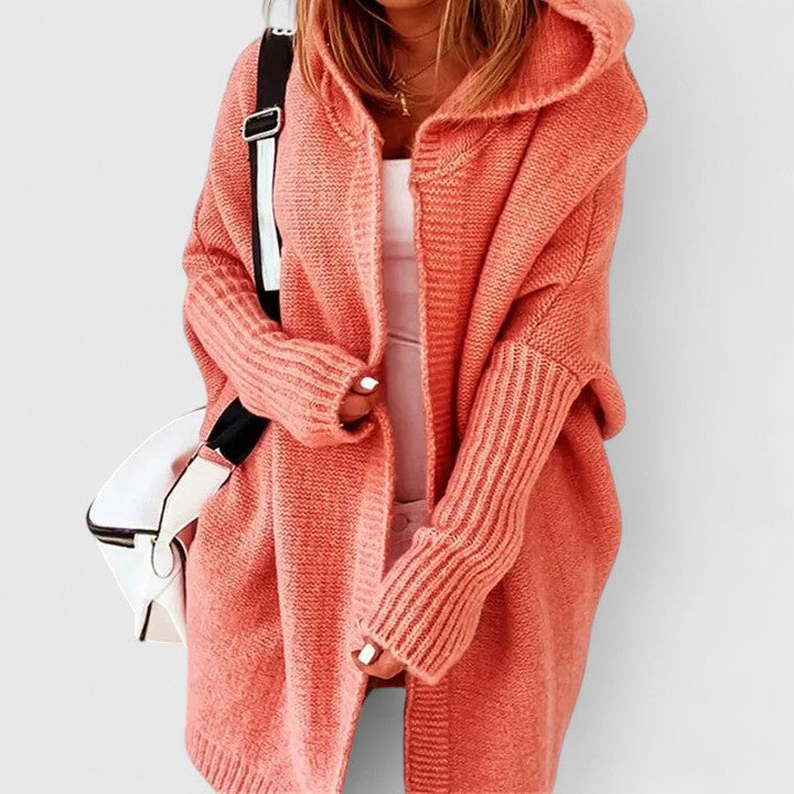 Oversize Strickjacke Damen in Knielänge