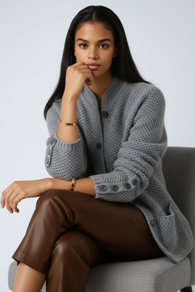 Wollstrickjacke mit Knopfleiste – Eine elegante und warme Wollstrickjacke