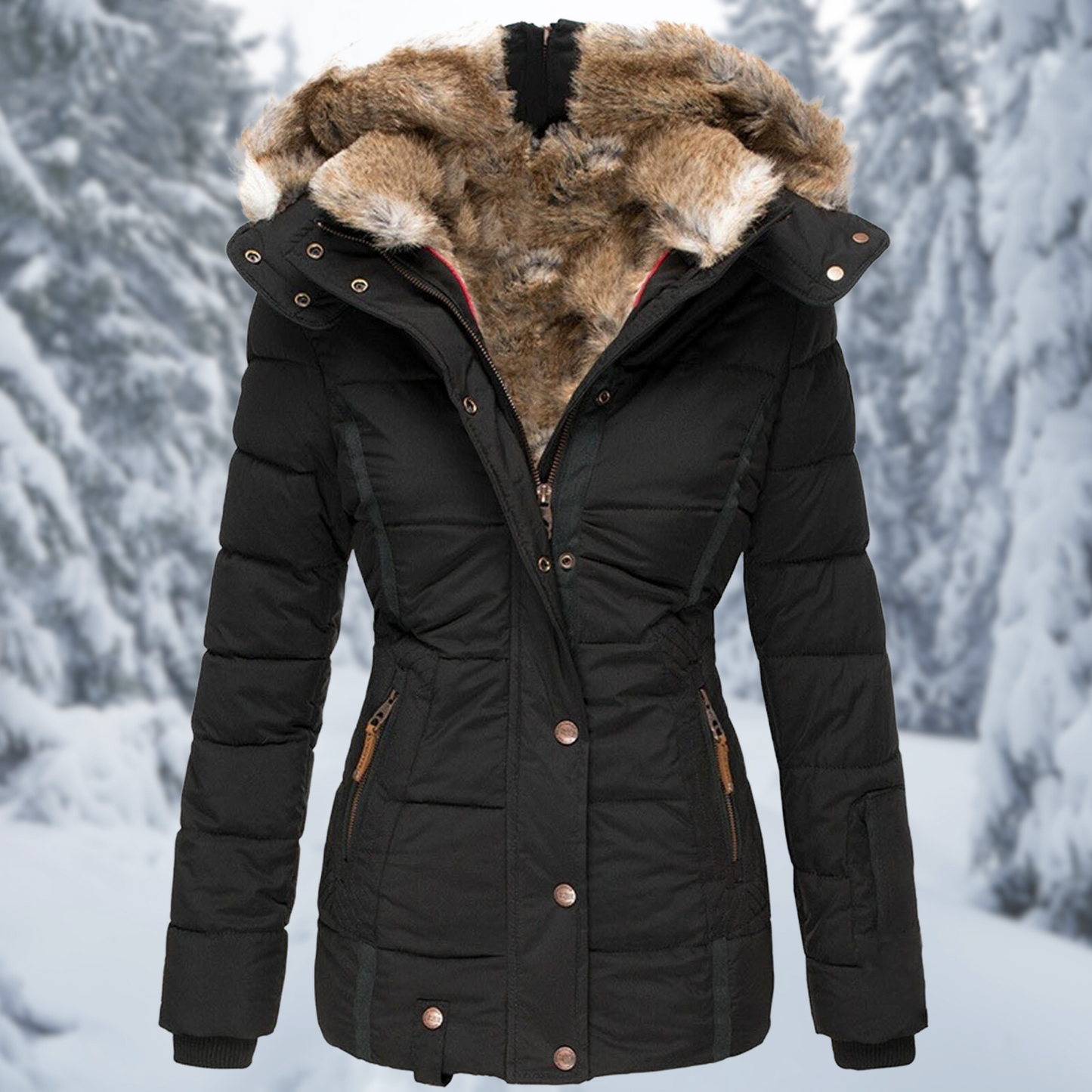 Warme elegante Winterjacke Damen