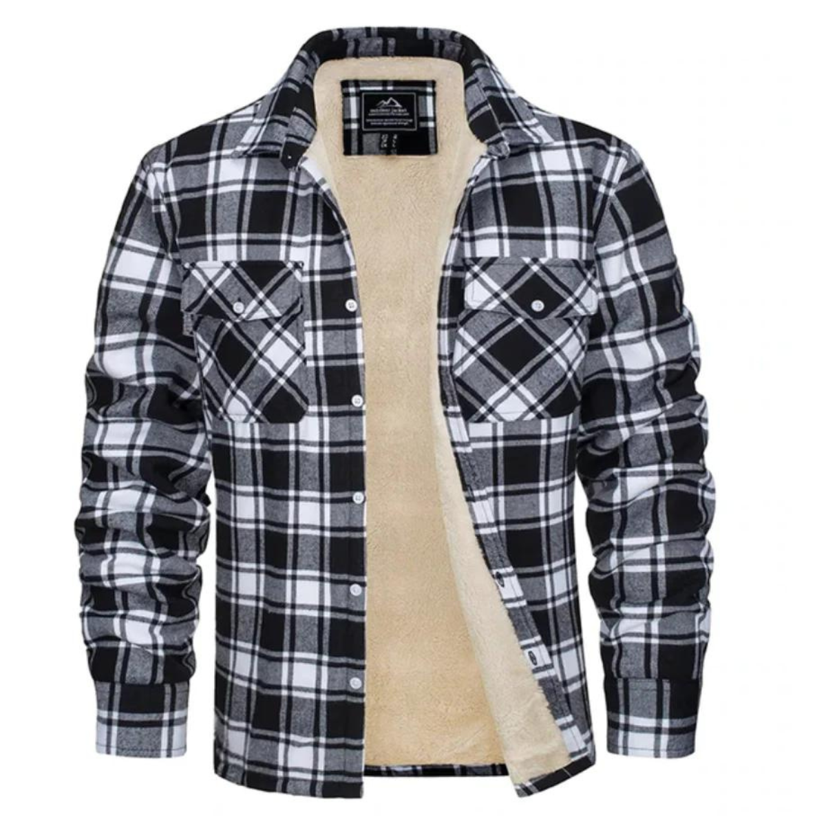 Warme karierte Jacke Damen