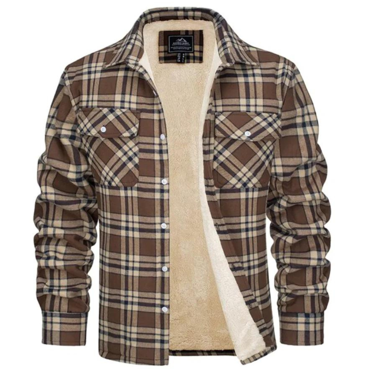 Karierte Kapuzenjacke Damen aus Baumwolle – gefütterte Jacke im Holzfäller-Look