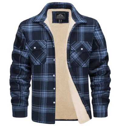 Karierte Kapuzenjacke Damen aus Baumwolle – gefütterte Jacke im Holzfäller-Look