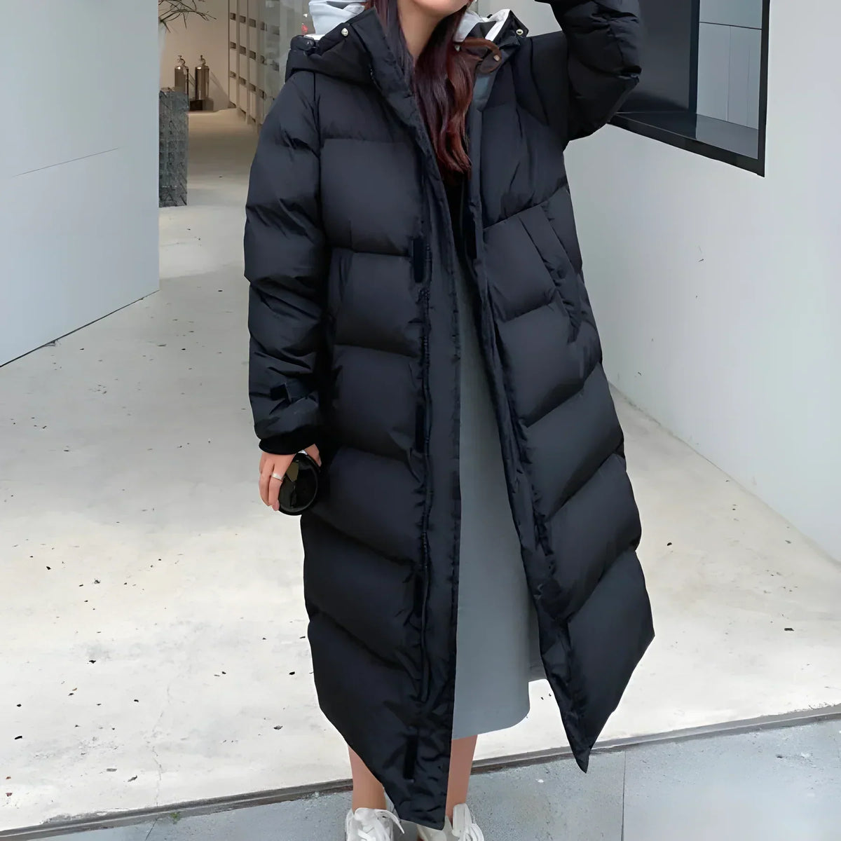Damen lange Jacke wasser- und winddicht – Regenmantel