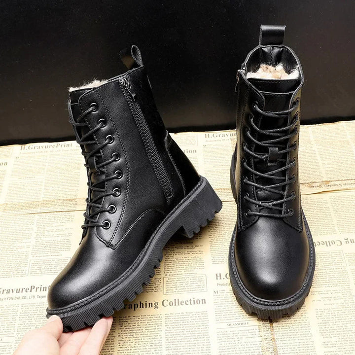 Winterstiefel Damen schwarz gefüttert
