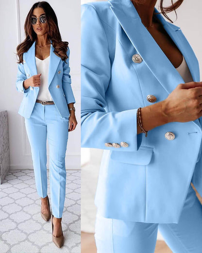 Hosenanzug – elegantes Set aus Blazer und schmaler Hose