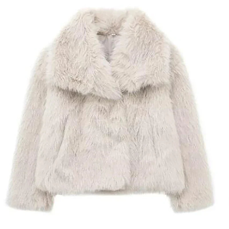 Damen Kunstfelljacke kurz – kuschelige Winterjacke