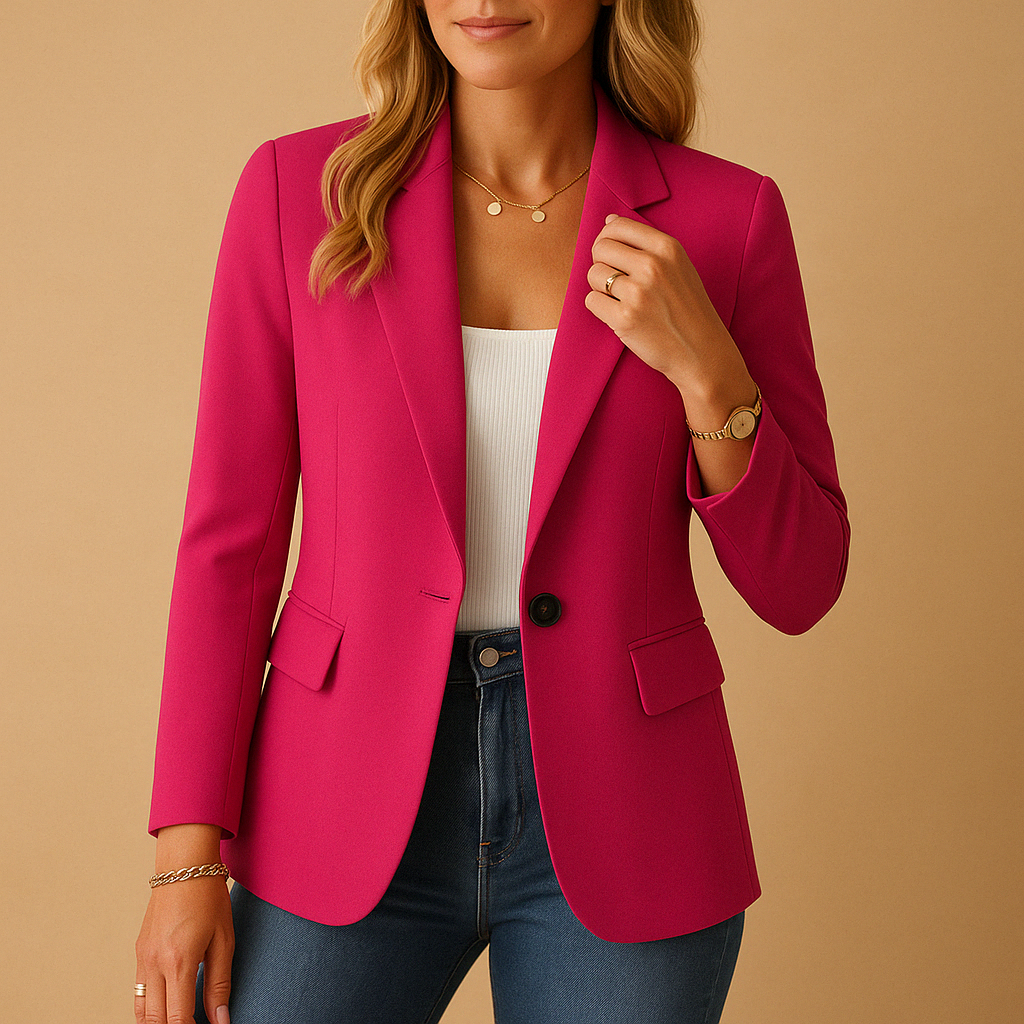 Klassischer Business-Blazer Damen mit einem Knopf