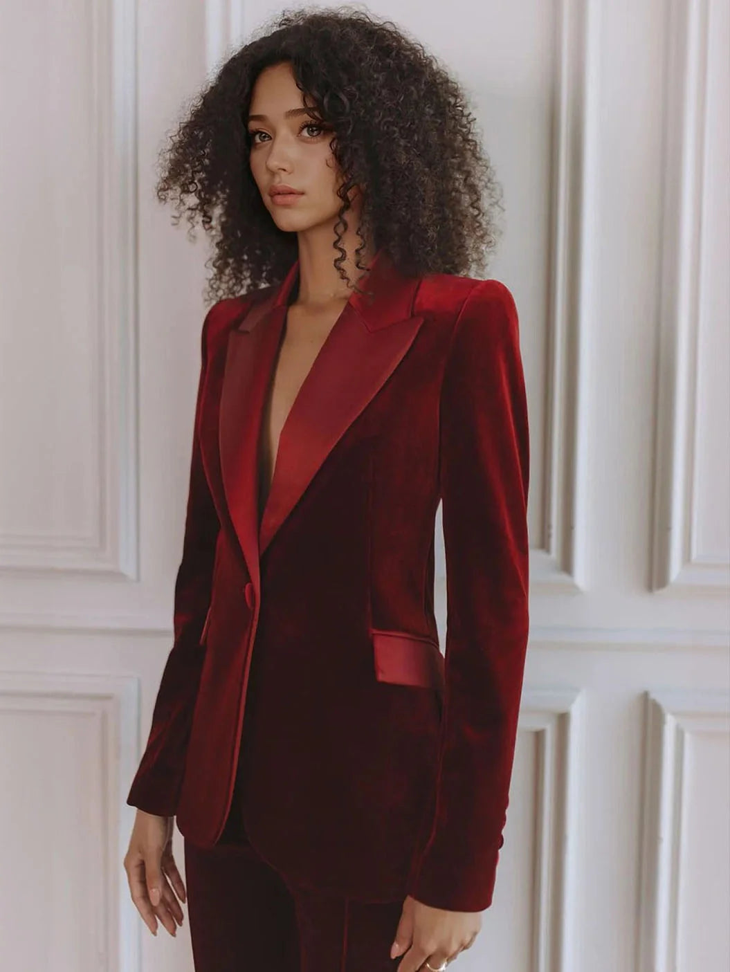 Damen Business Set Blazer und Hose – Zweiteiler mit Schlaghose