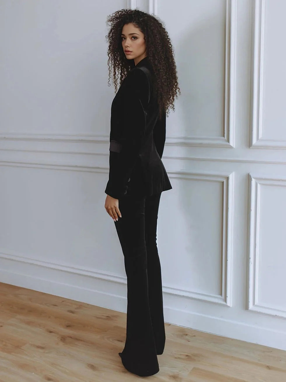 Damen Business Set Blazer und Hose – Zweiteiler mit Schlaghose