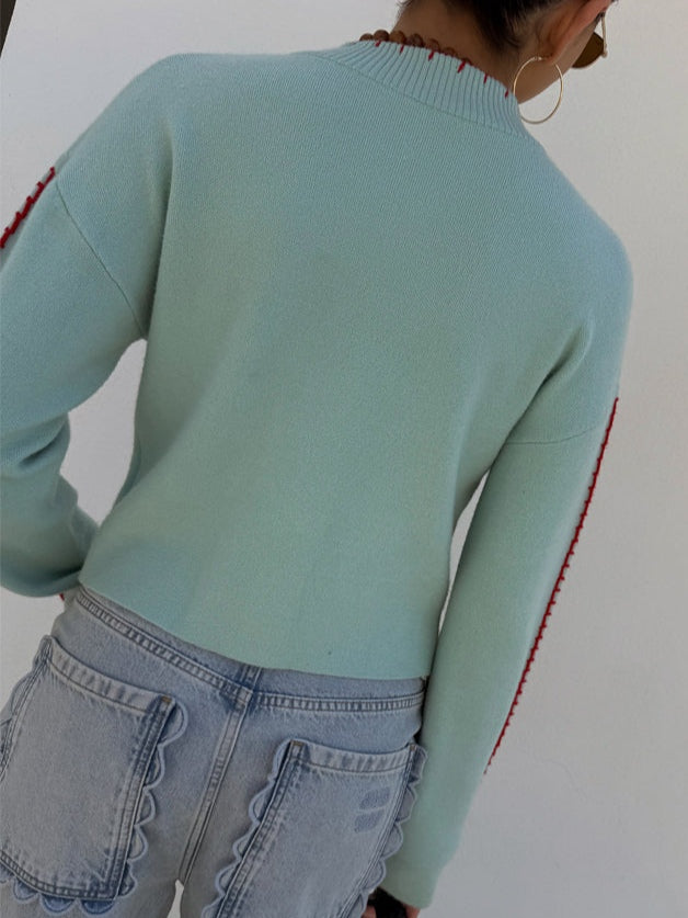 Cardigan Damen mit Motiv und Knopfleiste