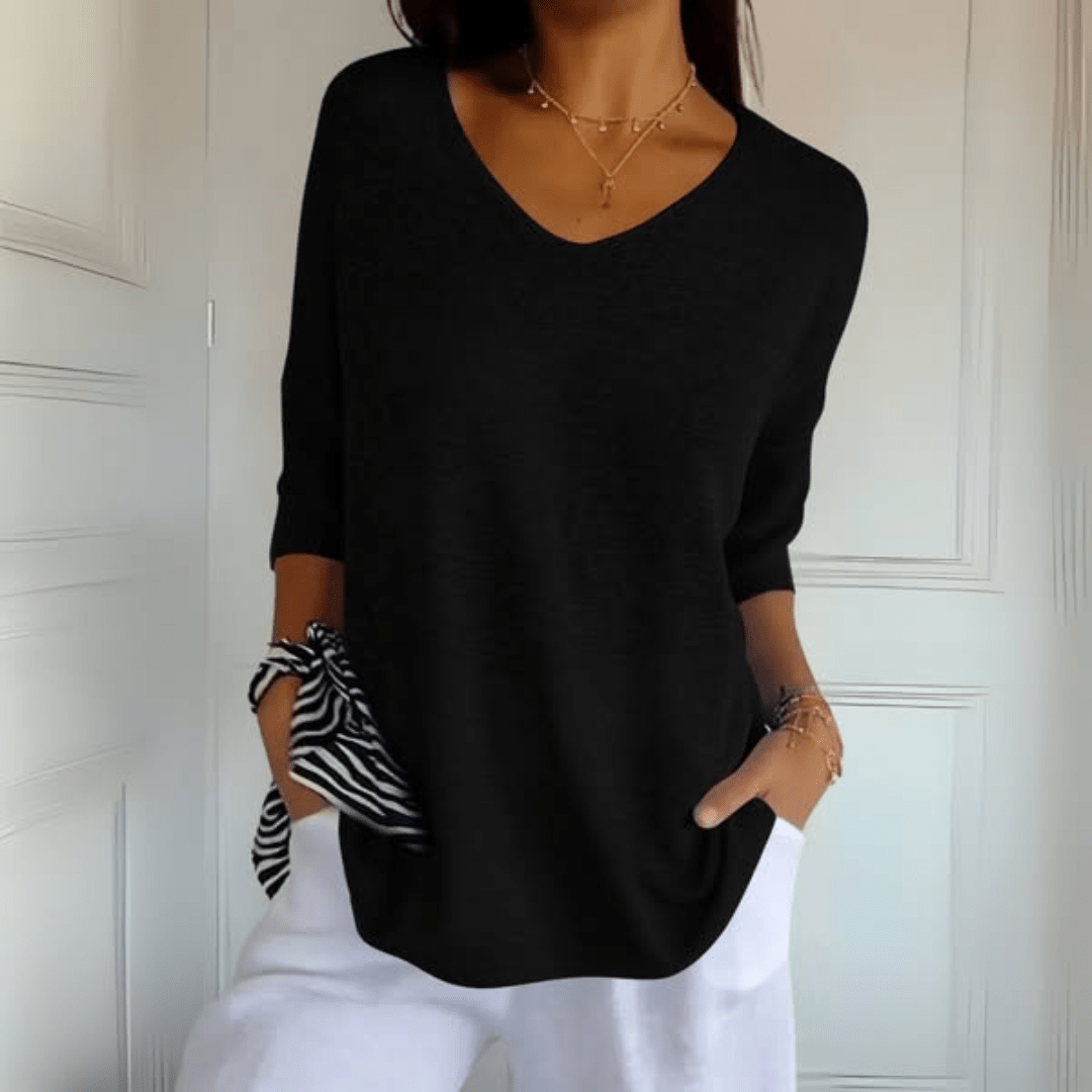 Basic Pullover Damen locker geschnitten