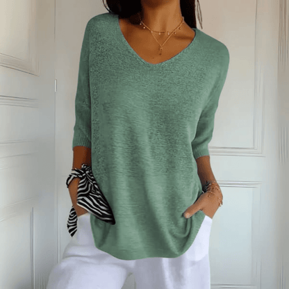 Damen Pullover mit V-Ausschnitt
