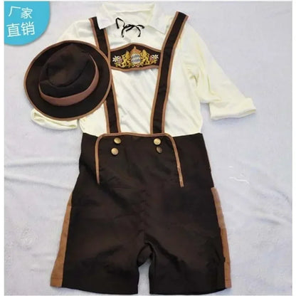 Herren Lederhosen-Set 3-teilig – Trachtenkostüm für Oktoberfest