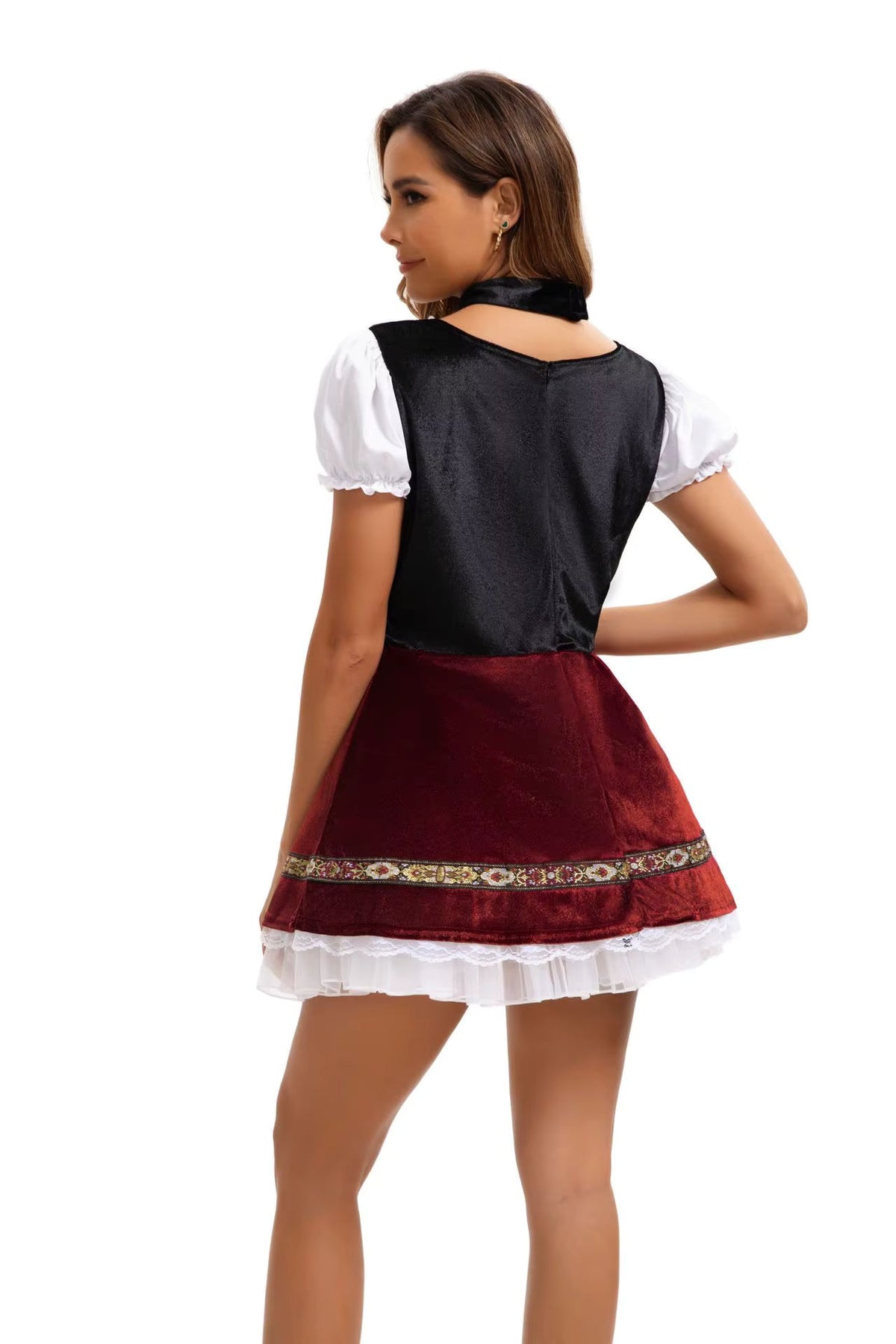 Dirndl Damen mit Schnürmieder und Puffärmeln – Trachtenkleid