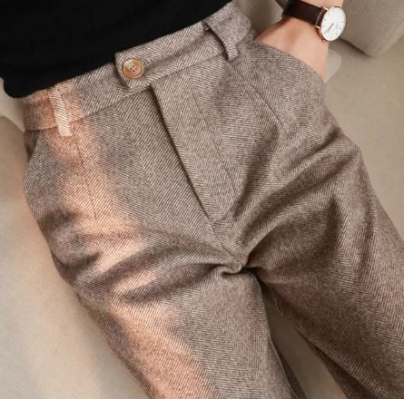 Damen Wollhose warm elegante Winterhose