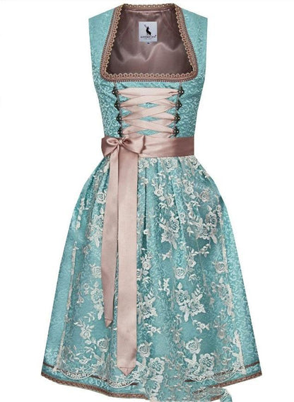 Dirndl Damen mit Spitzenmieder und Schnürung – Trachtenkleid