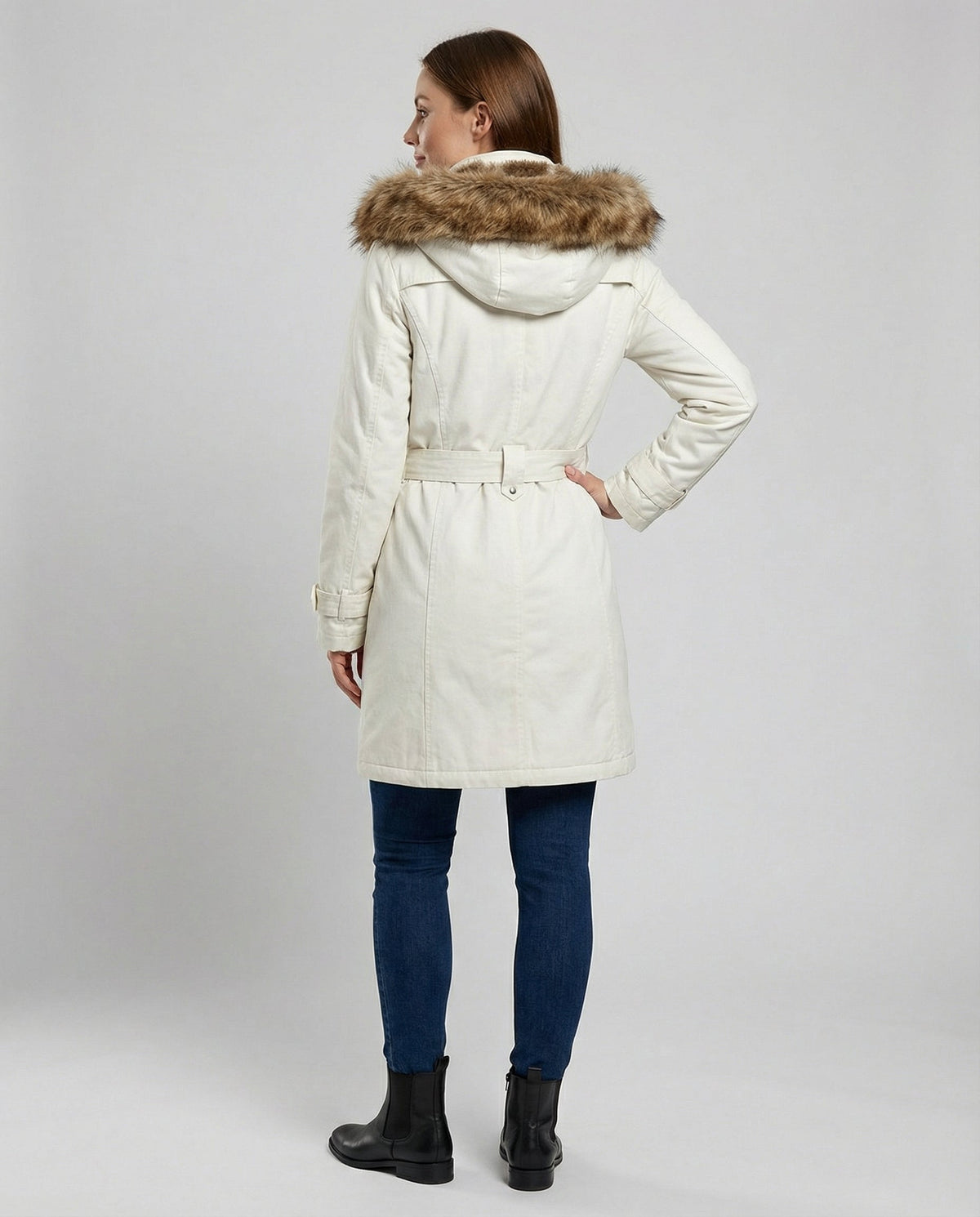 Wintermantel Damen lang – gefütterter eleganter Mantel mit wärmendem Futter