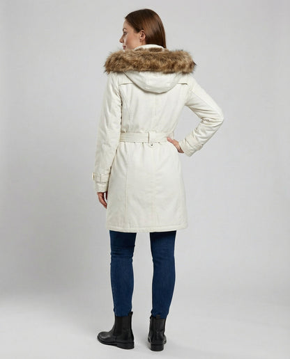 Wintermantel Damen lang – gefütterter eleganter Mantel mit wärmendem Futter