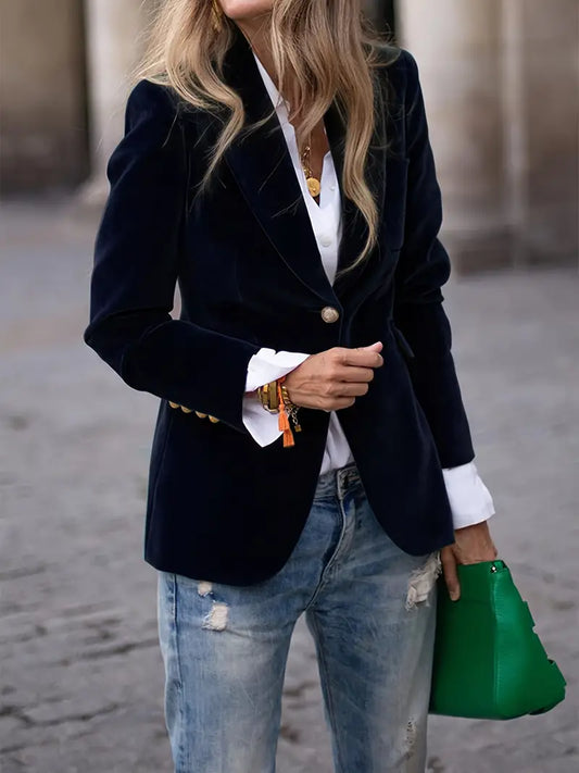 Blazer Damen tailliert mit einem Knopf