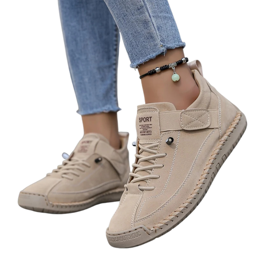 Orthopädische Komfort-Sneaker aus Stoff – leichte Sneaker zum Hineinschlüpfen mit Klettverschluss