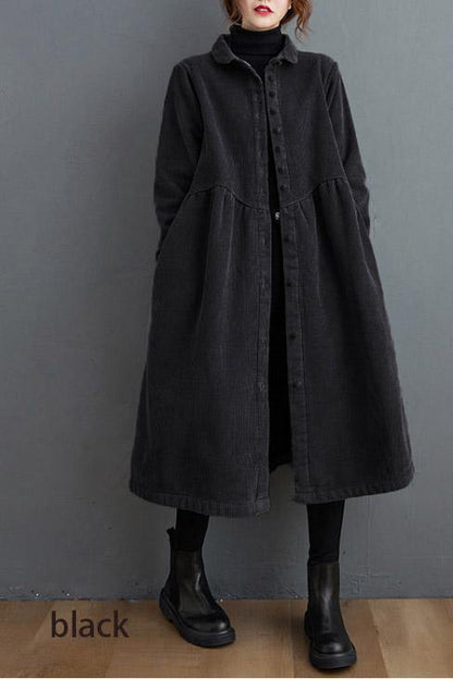 Warmer Mantel Damen aus Cord