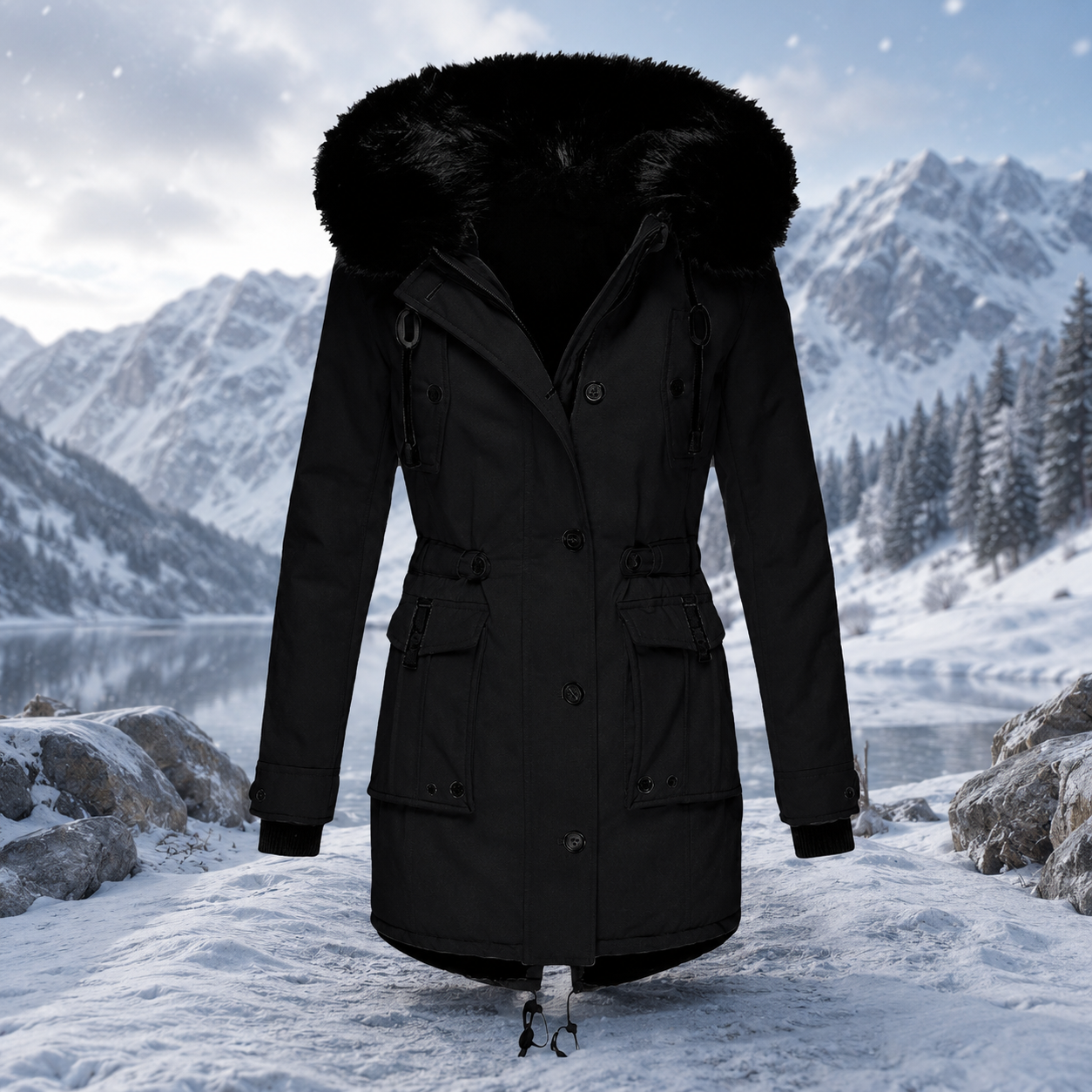 Warmer Baumwollmantel – Parka für die kalte Jahreszeit