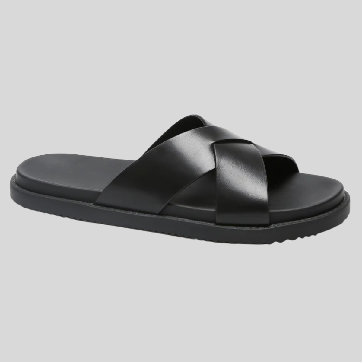 Elegante Sandalen Herren mit gekreuzten Riemen und komfortabler profilierter Sohle