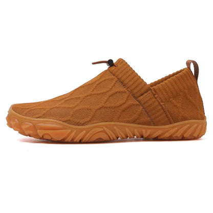 Barfußschuhe aus Textil in Braun