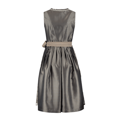 Braunes Dirndl-Set Damen mit Blumenmuster für Oktoberfest