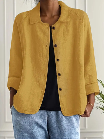 Damen leichte Jacke mit Knopfleiste – Casual Übergangsjacke