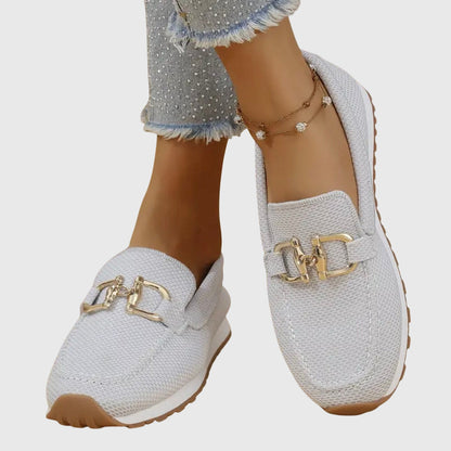 Orthopädische Loafer Damen in Grau – bequeme Slipper
