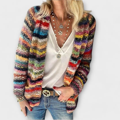 Cardigan Damen gemütliche offene Strickjacke