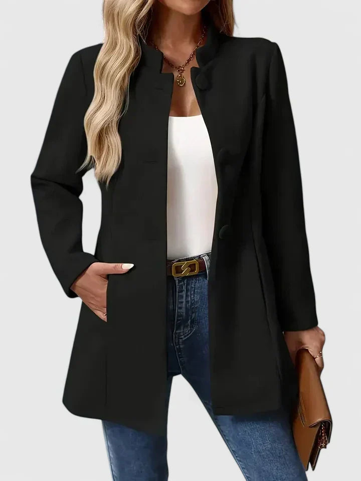 Taillierte Damen Jacke mit Knopfverschluss