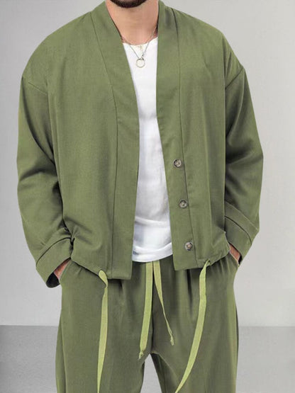 Herren-Set aus Baumwollmischung – eleganter casual Zweiteiler für Freizeit und Business