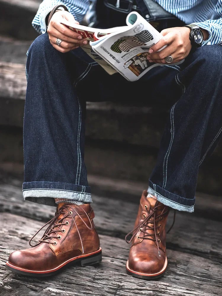 Winterstiefel Herren aus Kunstleder – warme klassische Stiefel im modernen Stil