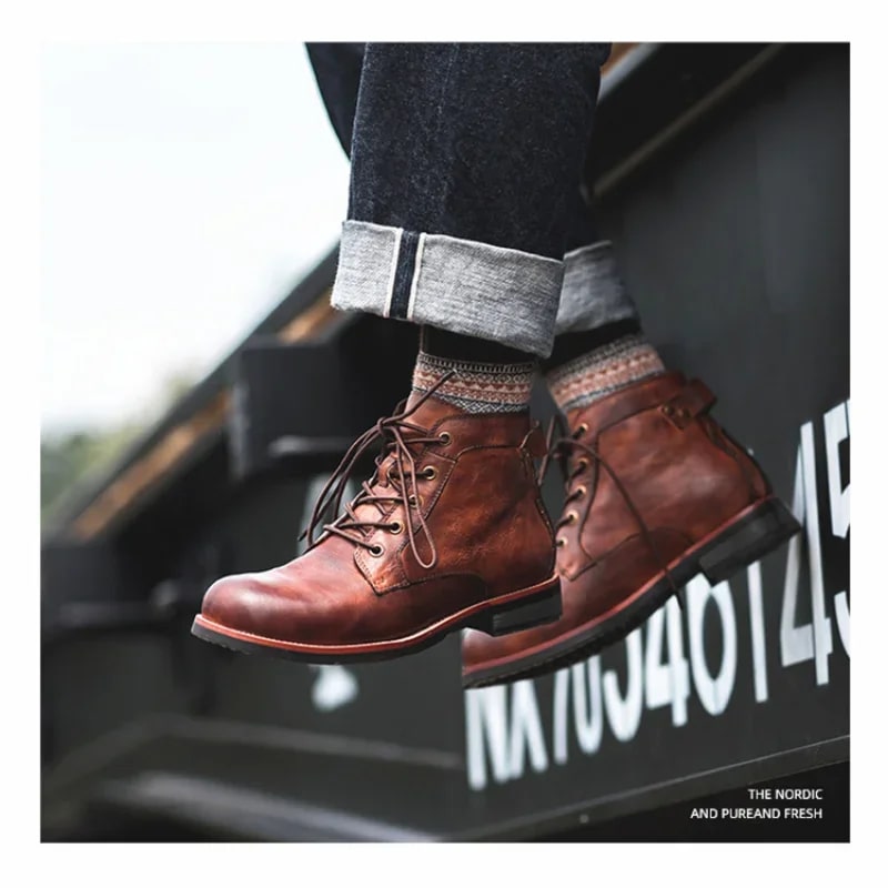 Winterstiefel Herren aus Kunstleder klassisch