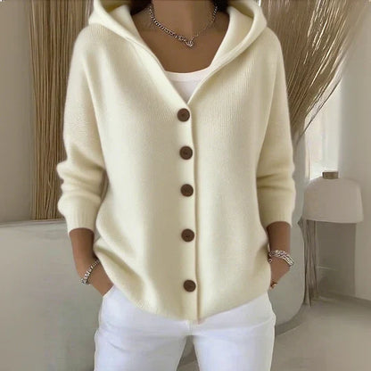 Strickjacke Damen mit Kapuze
