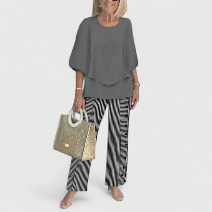 Zweiteiliges Set Damen aus Polyester – Co-ord-Set, Detailansicht