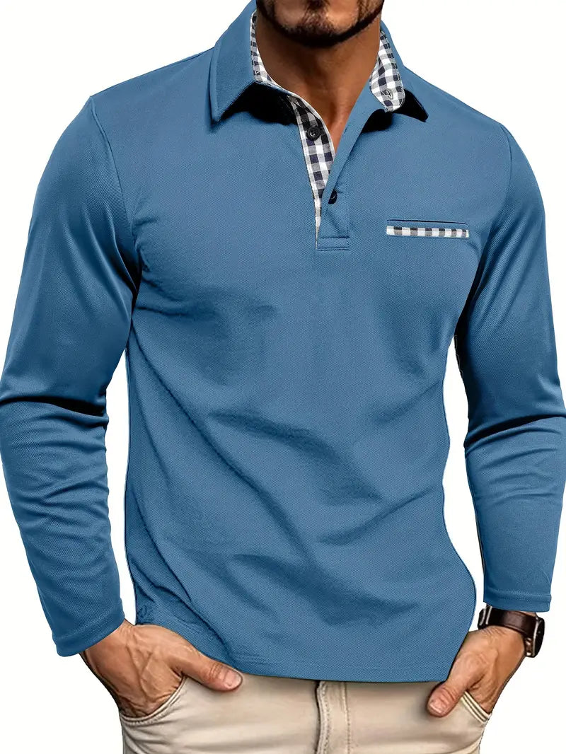 Klassisches Poloshirt Herren langarm