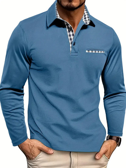Klassisches Poloshirt Herren langarm