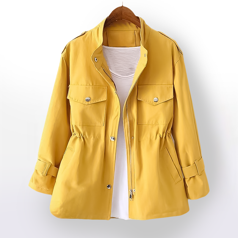 Elegante Jacke Damen aus Viskose – strukturierte Übergangsjacke im modernen Schnitt