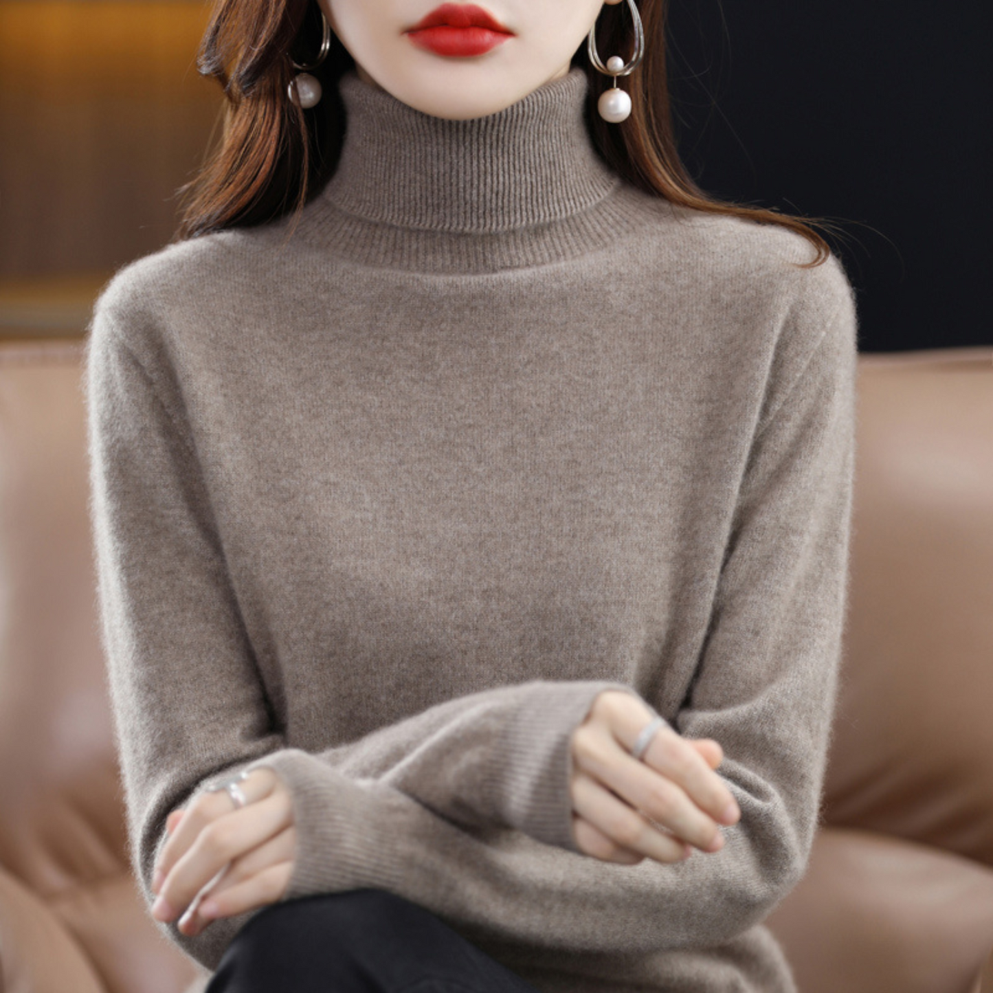 Rollkragenpullover aus Kaschmir – weicher Feinstrick-Pullover mit Wärme