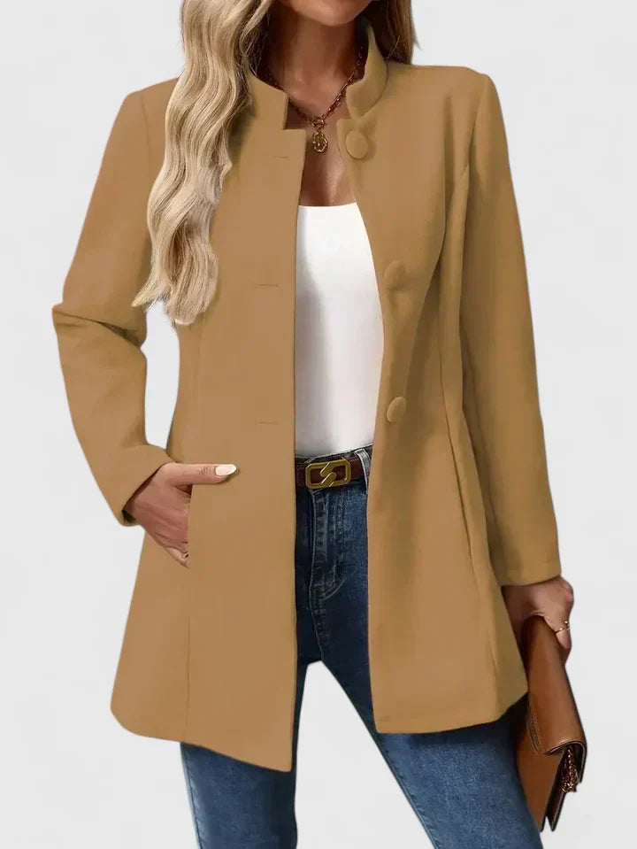 Kragenlose elegante Jacke Damen