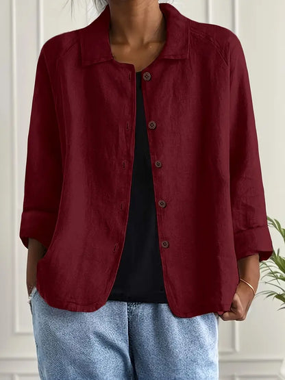 Damen leichte Jacke mit Knopfleiste – Casual Übergangsjacke