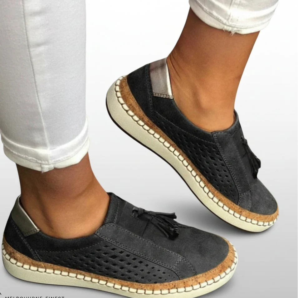 Damen Slip-on Schuhe Textil