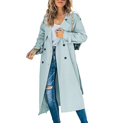 Langer Trenchcoat Damen mit Gürtel